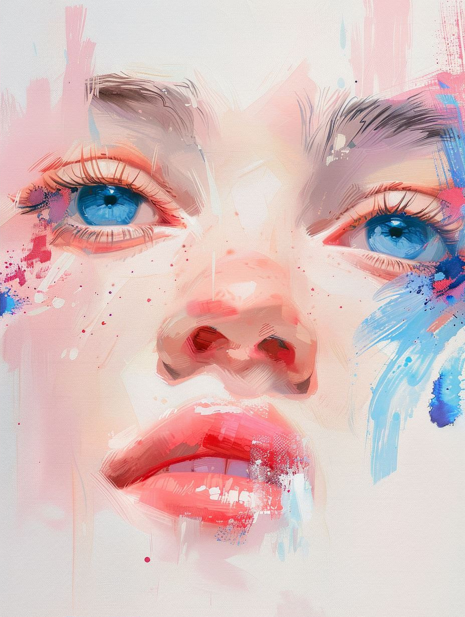 Abstract Pastel Portrait Fusion - Image 2