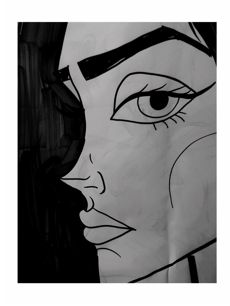 Ink and Shadow: Female Portrait Studies - Image 4