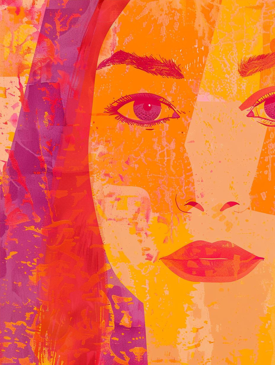 Vibrant Abstract Portrait Grid - Image 4