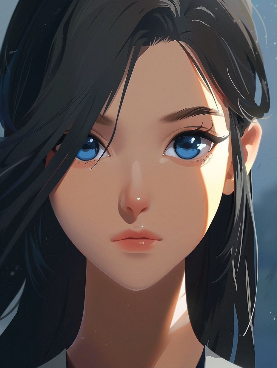 Ethereal Anime Portraits of a Mysterious Girl - Image 1