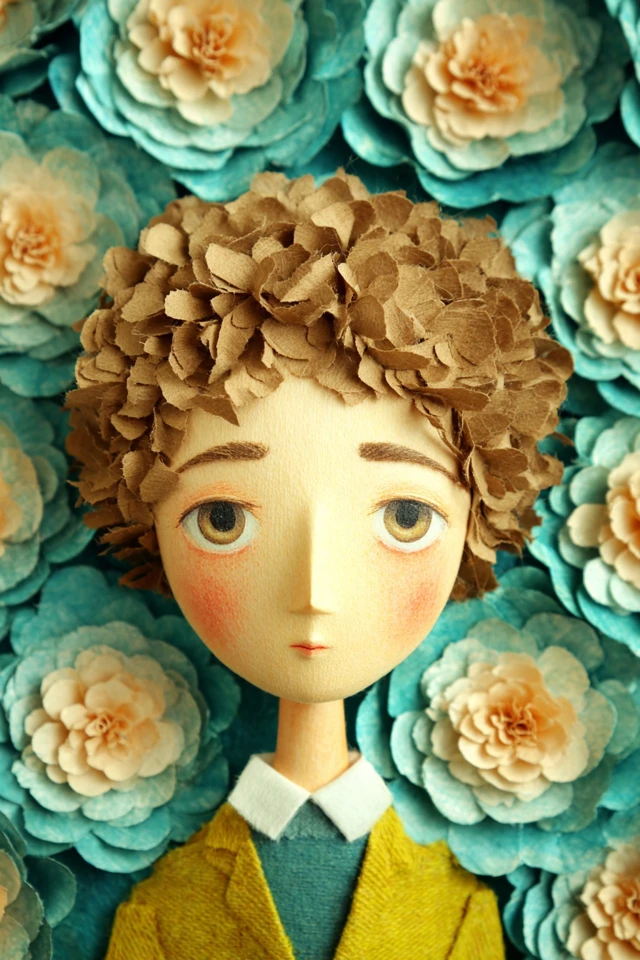 Paper Bloom Portrait - Image 1