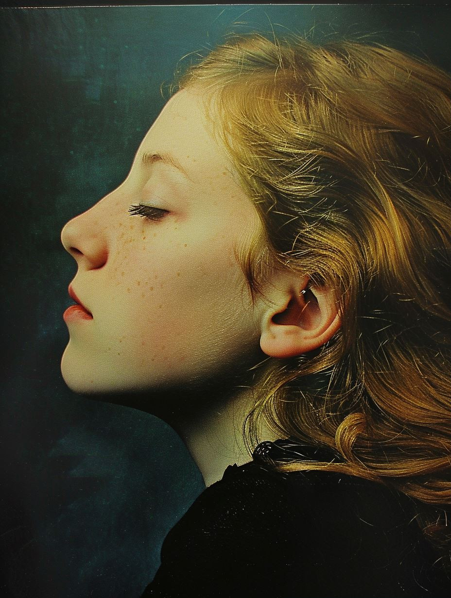 Ethereal Gazes in Blue Light - Image 1