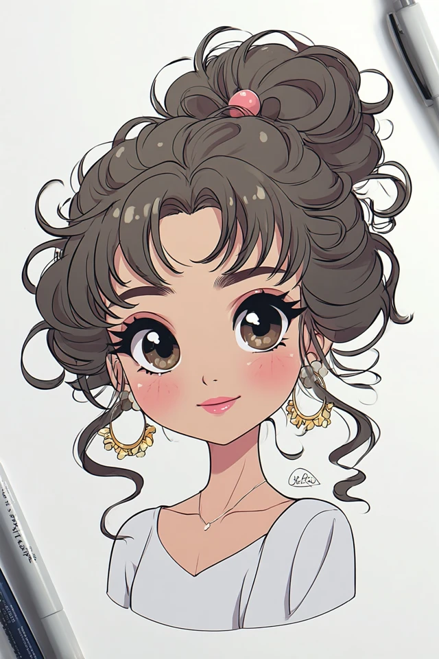Elegant Anime Portrait - Image 1