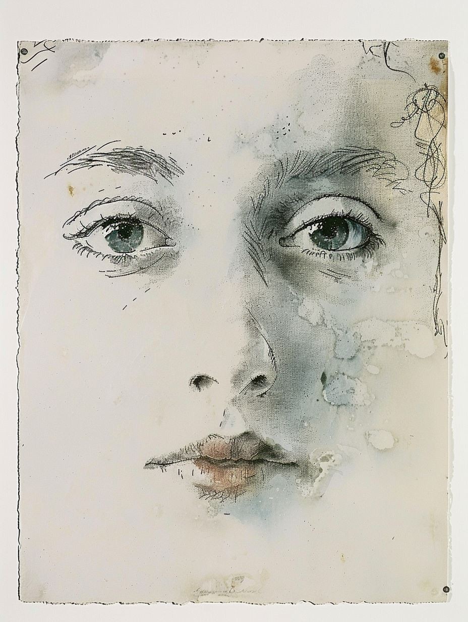 Fragmented Gaze of Vintage Ink - Image 2