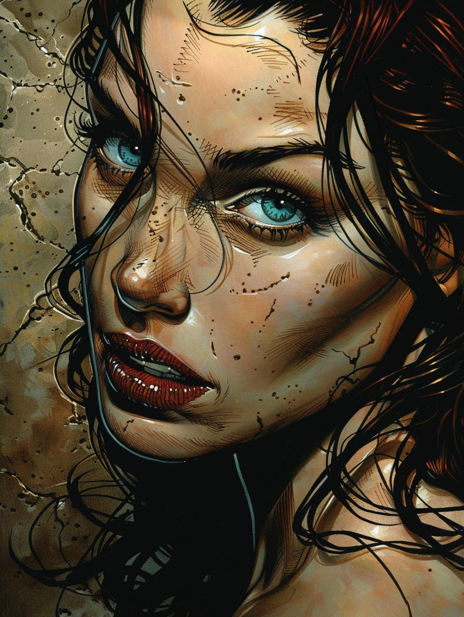 Haunting Gaze of Dark Elegance - Image 2