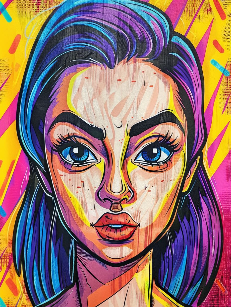 Neon Pop Art Portrait Series - Image 1