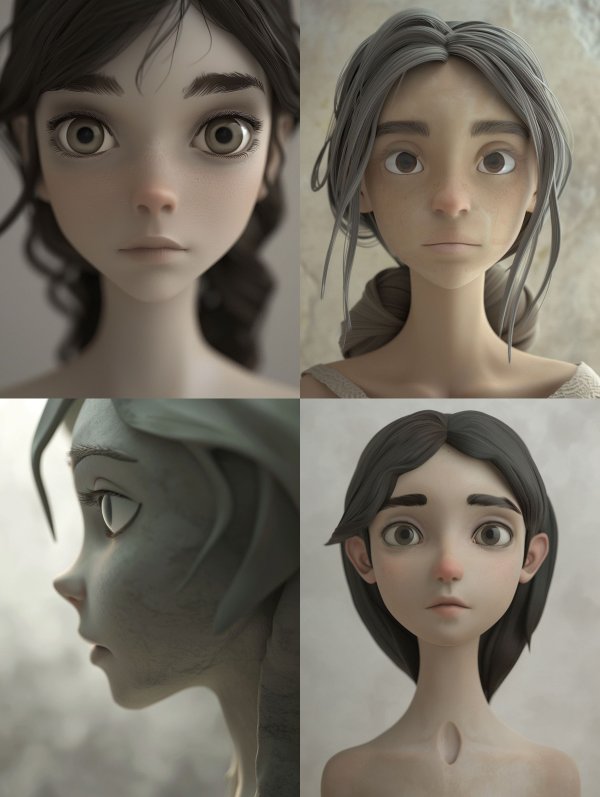 Ethereal Gazes: Stylized Digital Portraits