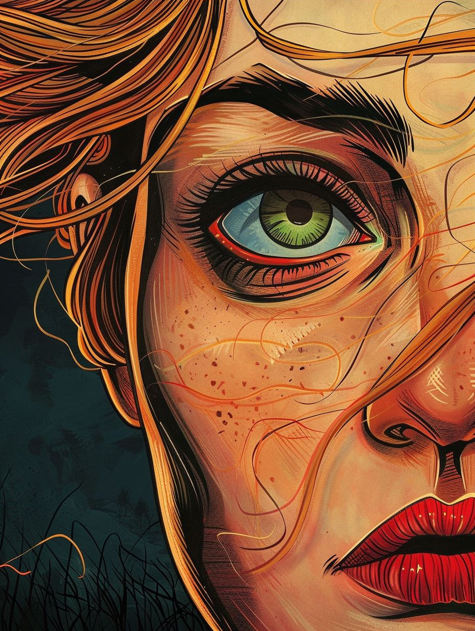 Vibrant Neo-Noir Pop Art Portrait - Image 3
