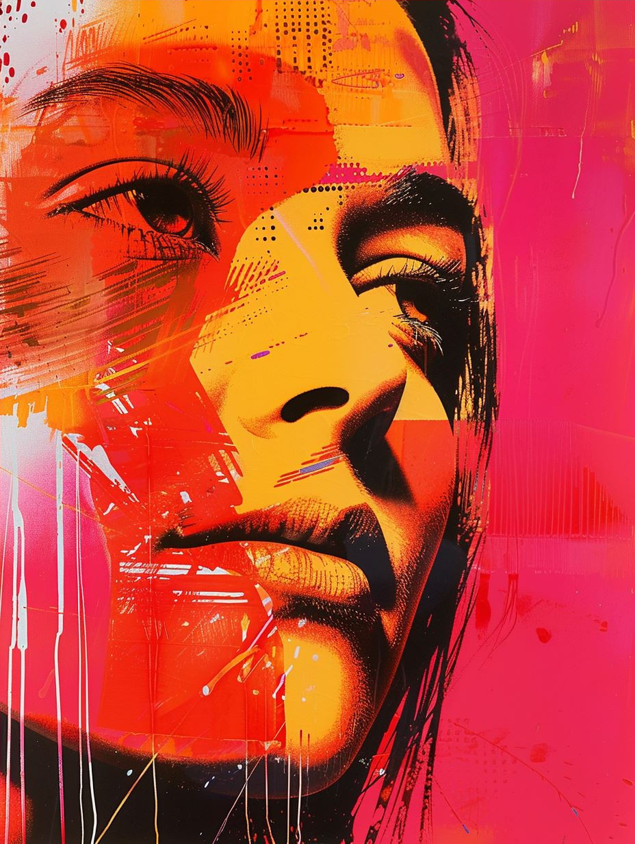 Vibrant Neon Abstract Portraits - Image 4