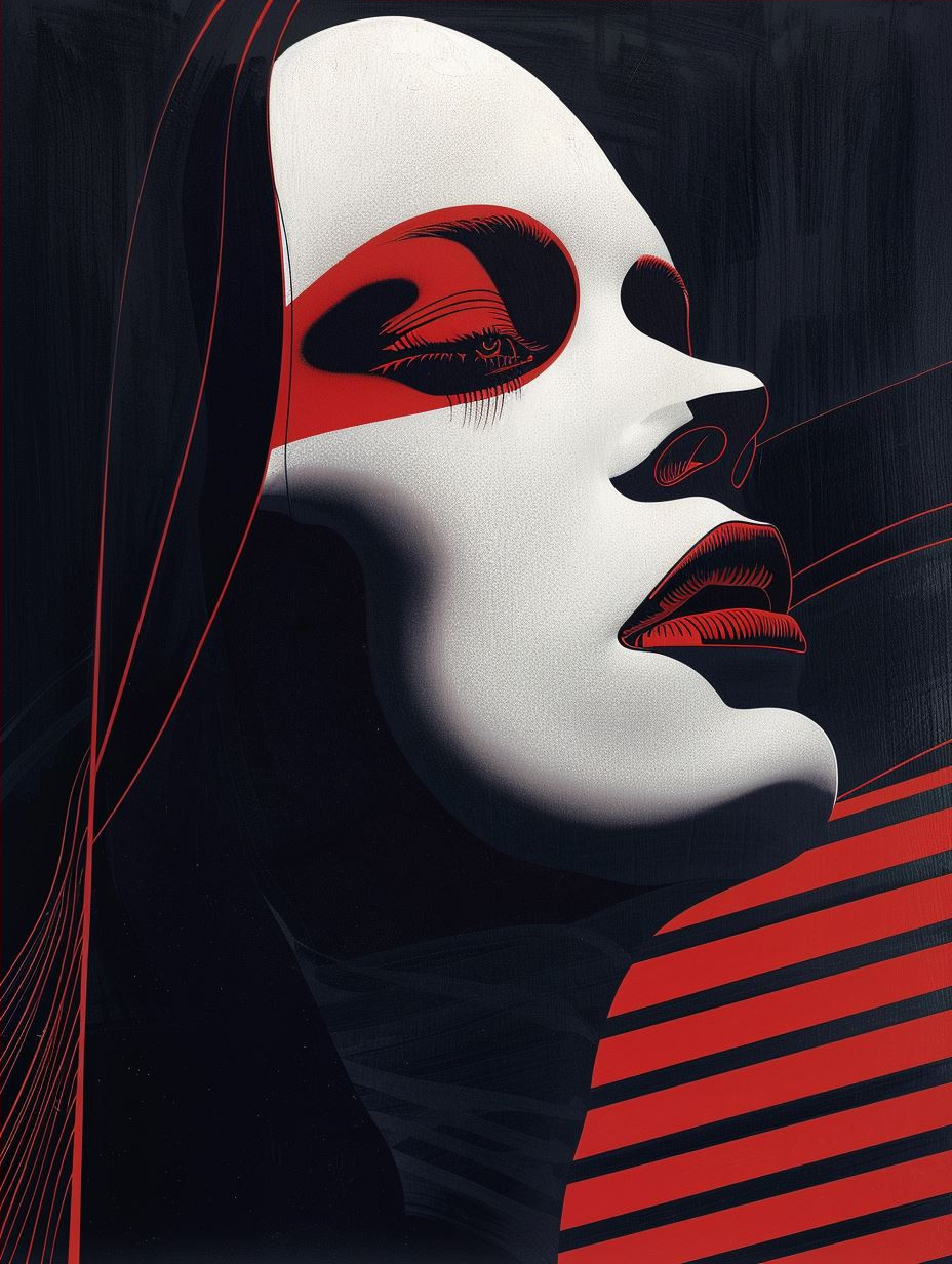 Crimson Shadows of the Digital Muse - Image 4