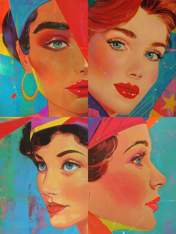 Vibrant Visions of Pop Art Beauty