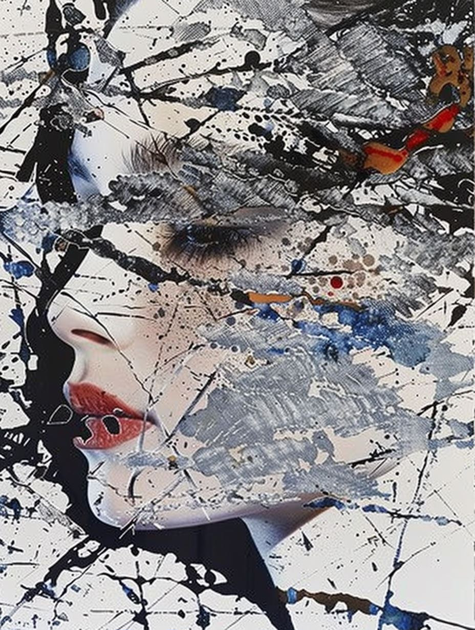 Fragmented Portraits in Abstract Chaos - Image 1