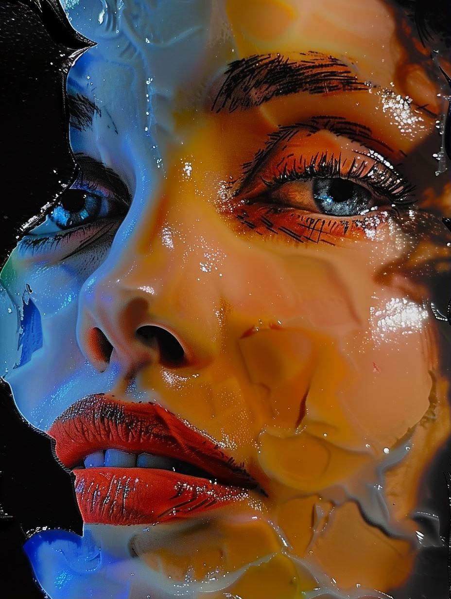 Molten Glass Portrait Fusion