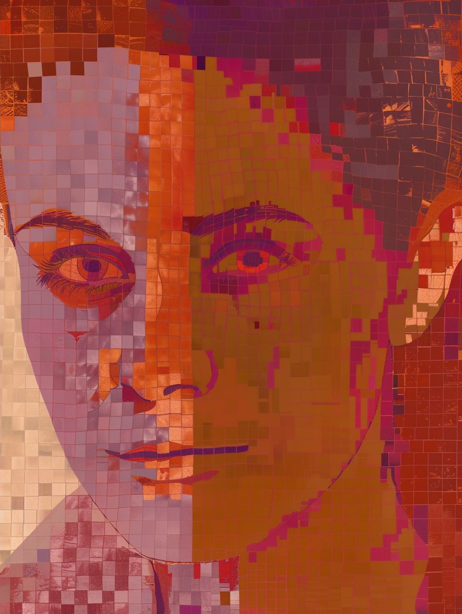 Digital Fragmented Portrait Study - Image 4