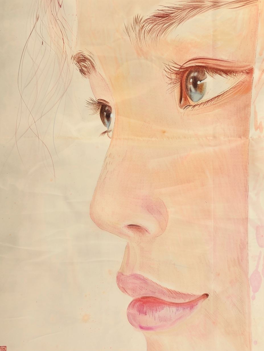 Ethereal Gazes in Watercolor - Image 1