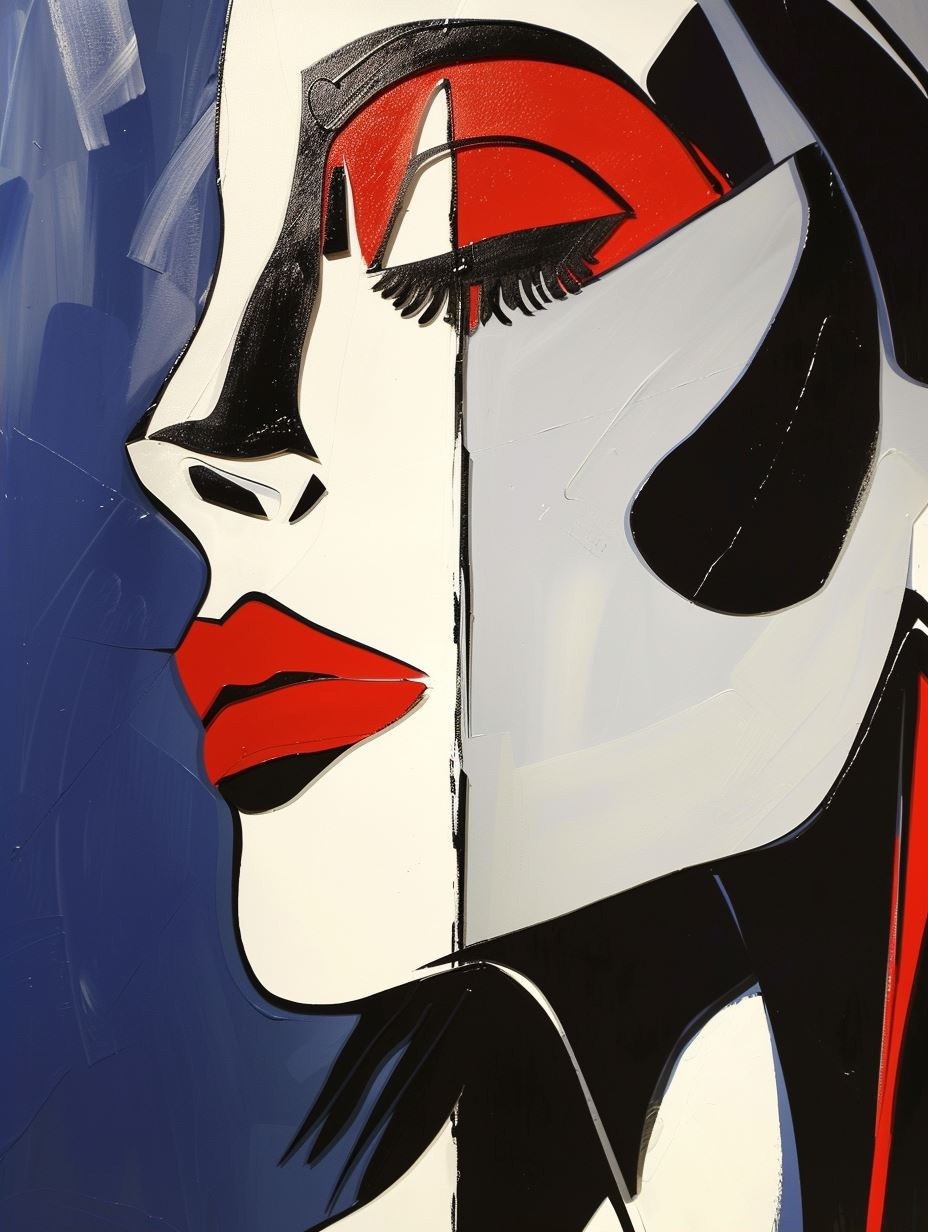 Abstract Faces in Bold Primary Colors - Image 2