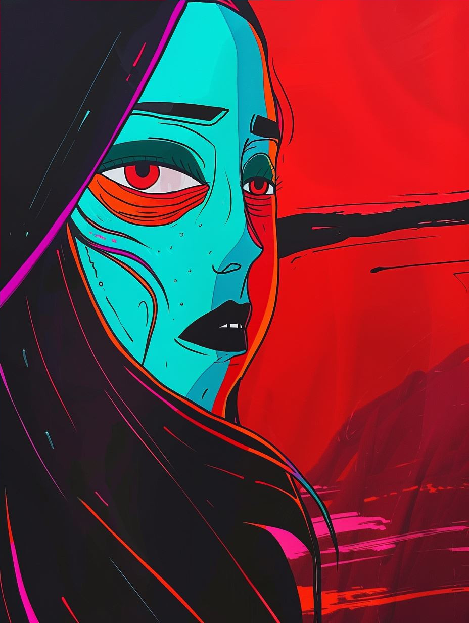 Neon Cyberpunk Pop Art Portrait - Image 4