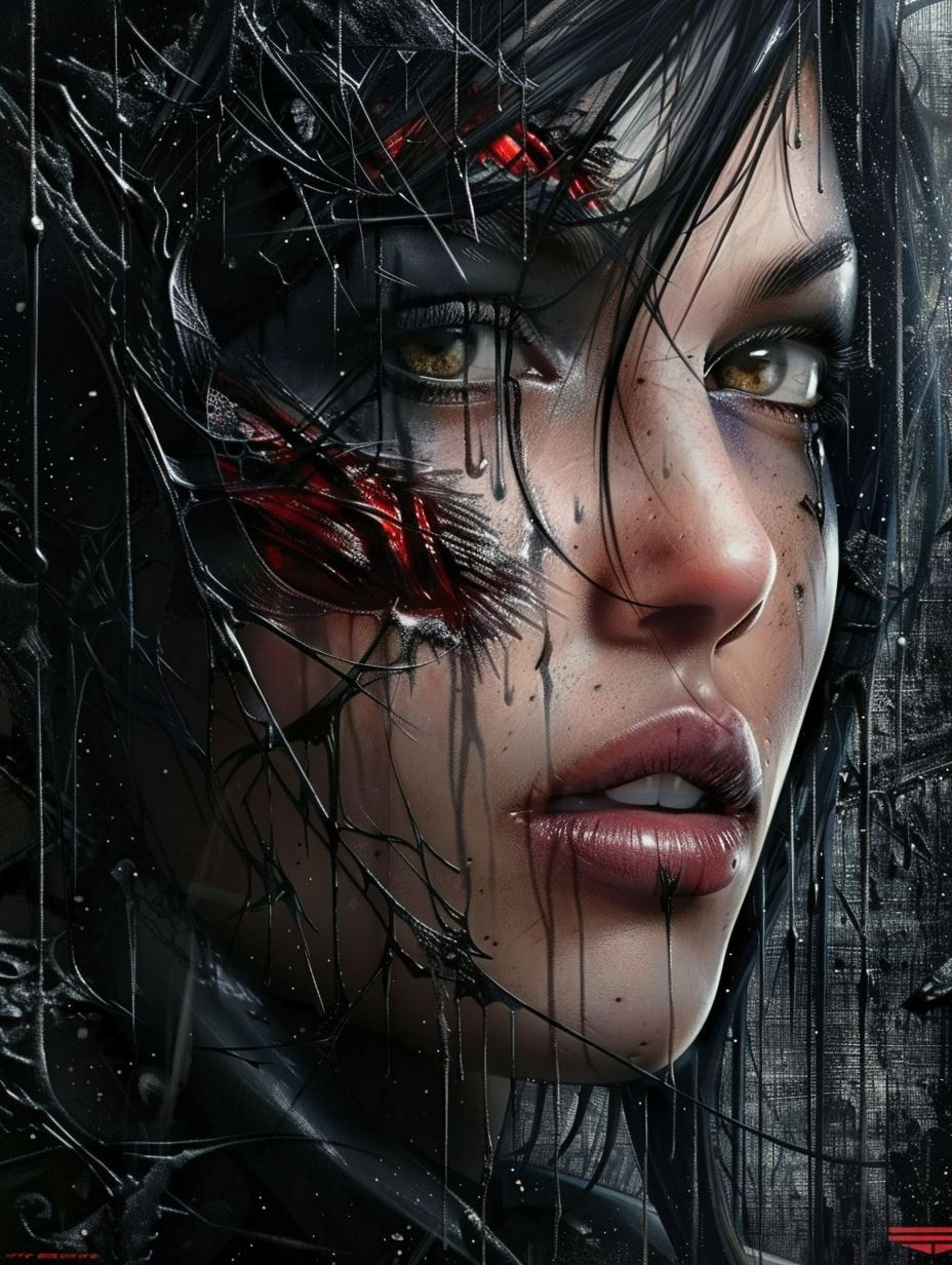 Dark Cinematic Cybernetic Portraiture - Image 1
