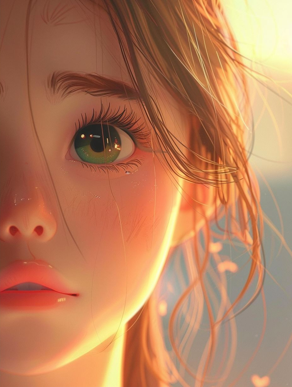 Ethereal Glow: Anime Girl Portraits - Image 2