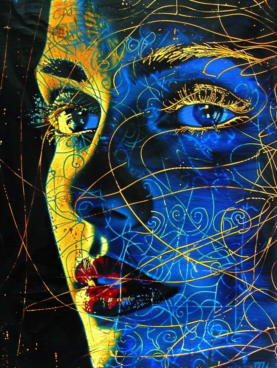 Celestial Blue Golden Portraits - Image 2