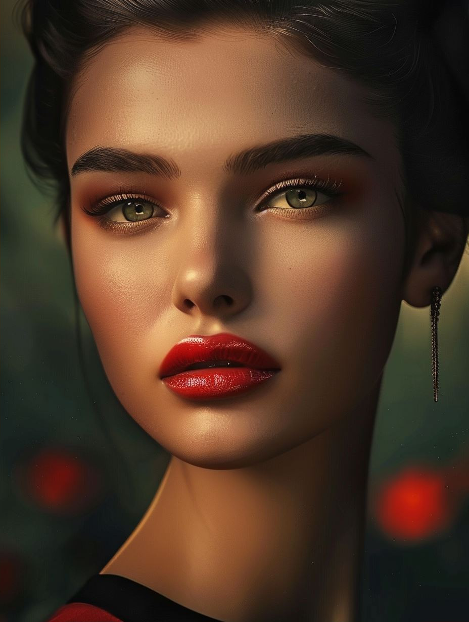 Crimson Elegance Portrait Series - Image 2