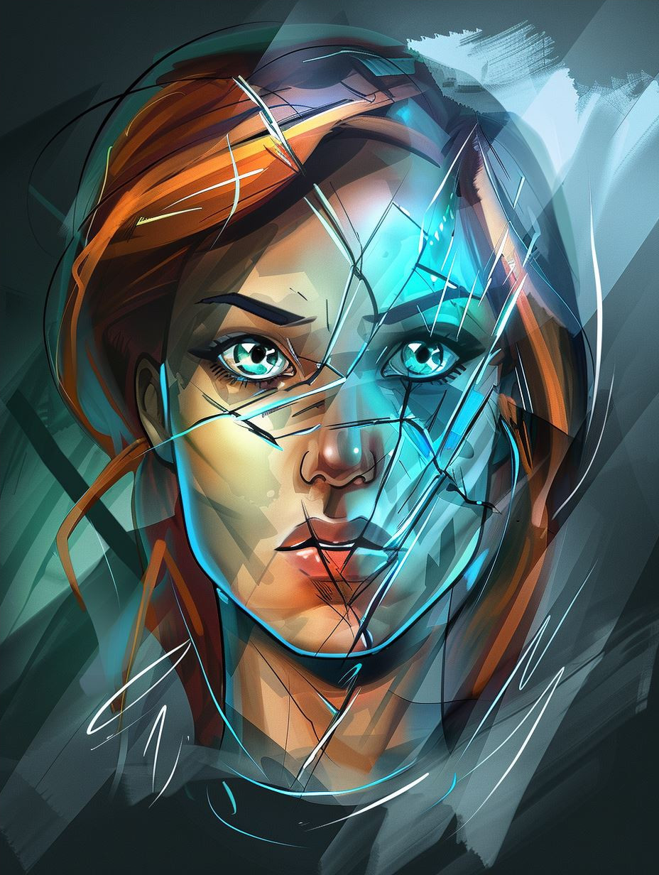 Neon Visions: Digital Portrait Studies - Image 4