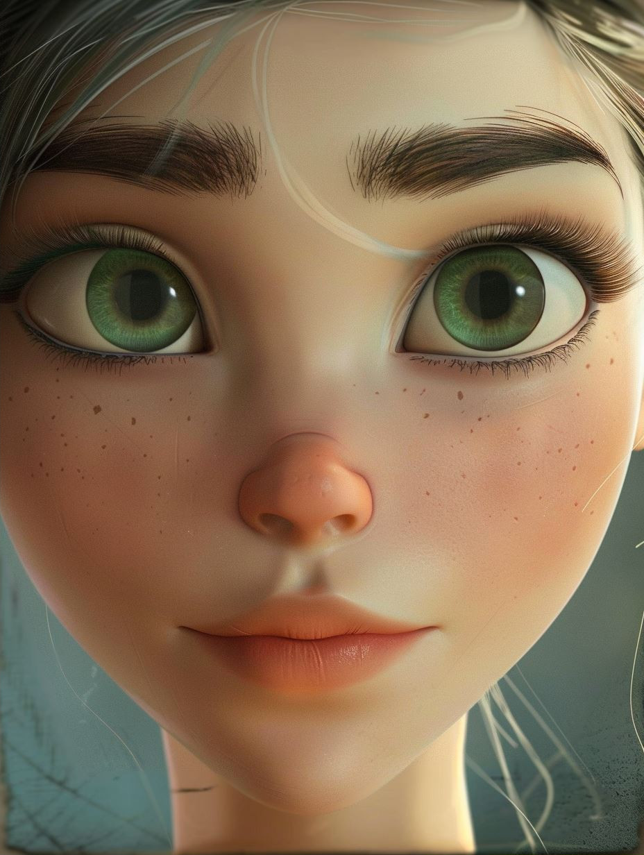 Whimsical Digital Portraits of Stylized Girls - Image 2