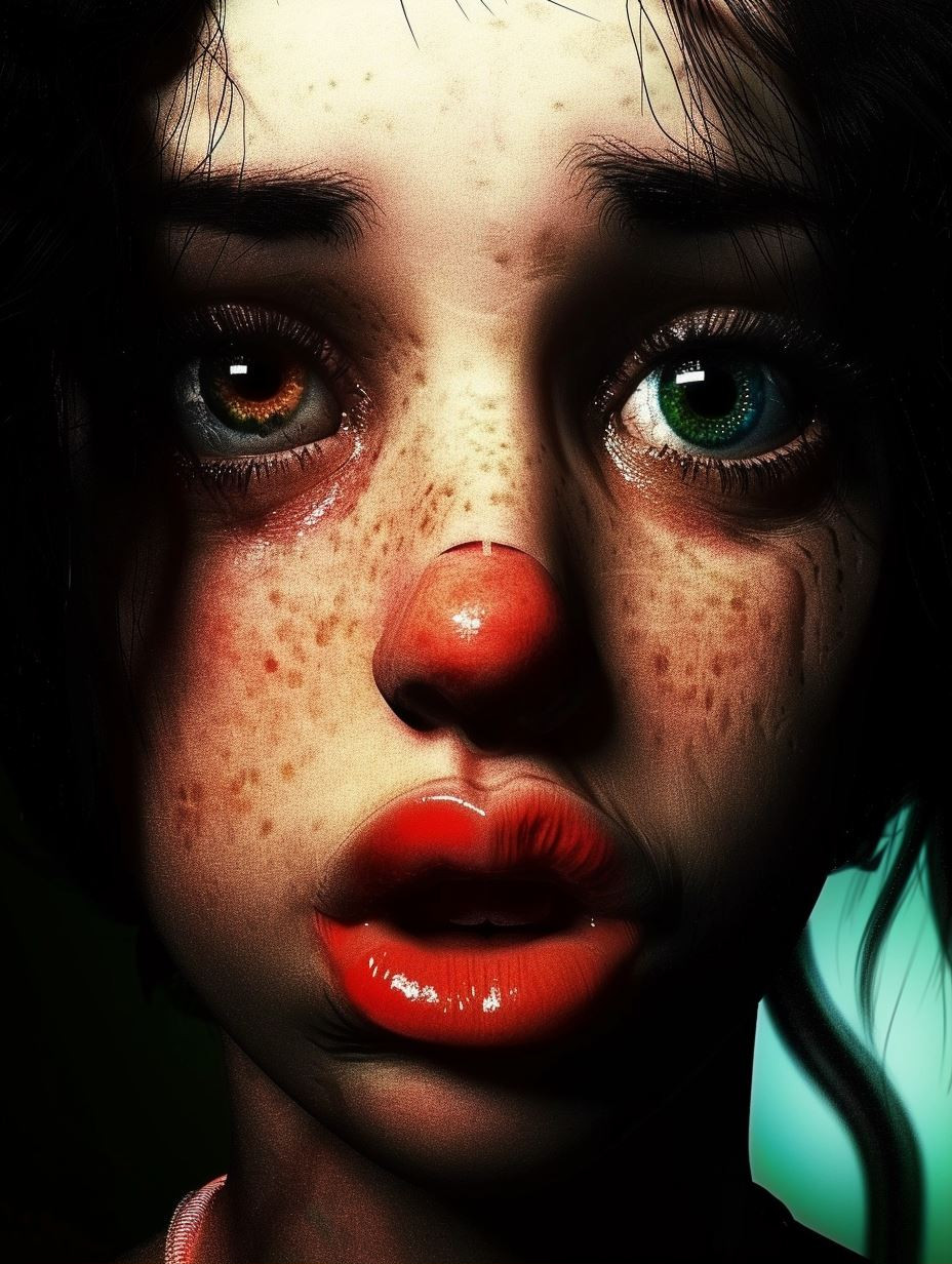 Haunting Gaze of Neon Shadows - Image 2