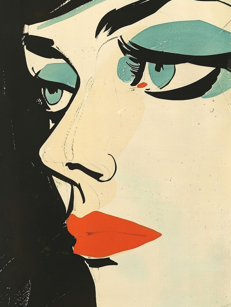 Vintage Pop Art Portrait Grid - Image 4