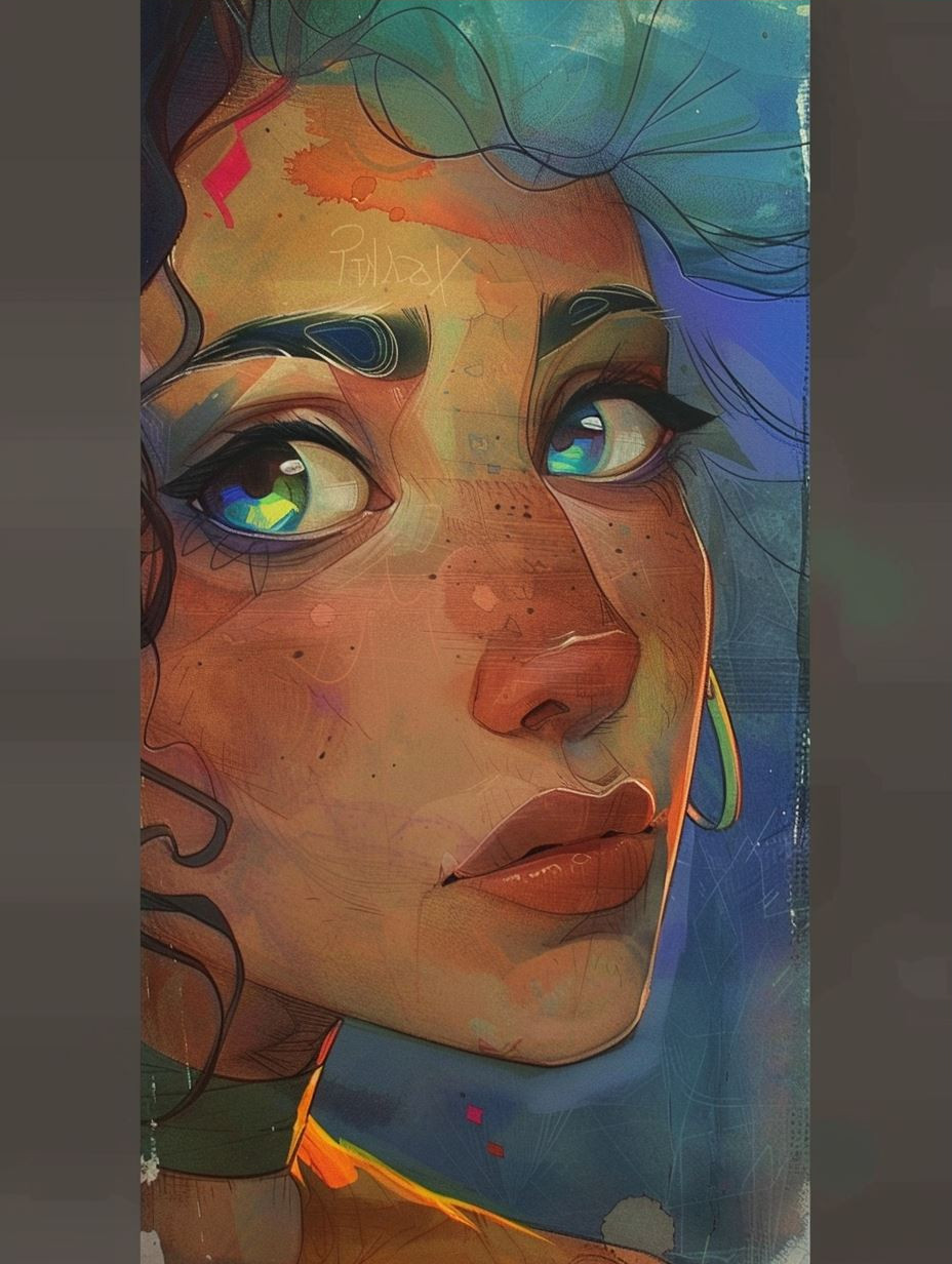 Ethereal Gazes: A Digital Portrait Study - Image 3