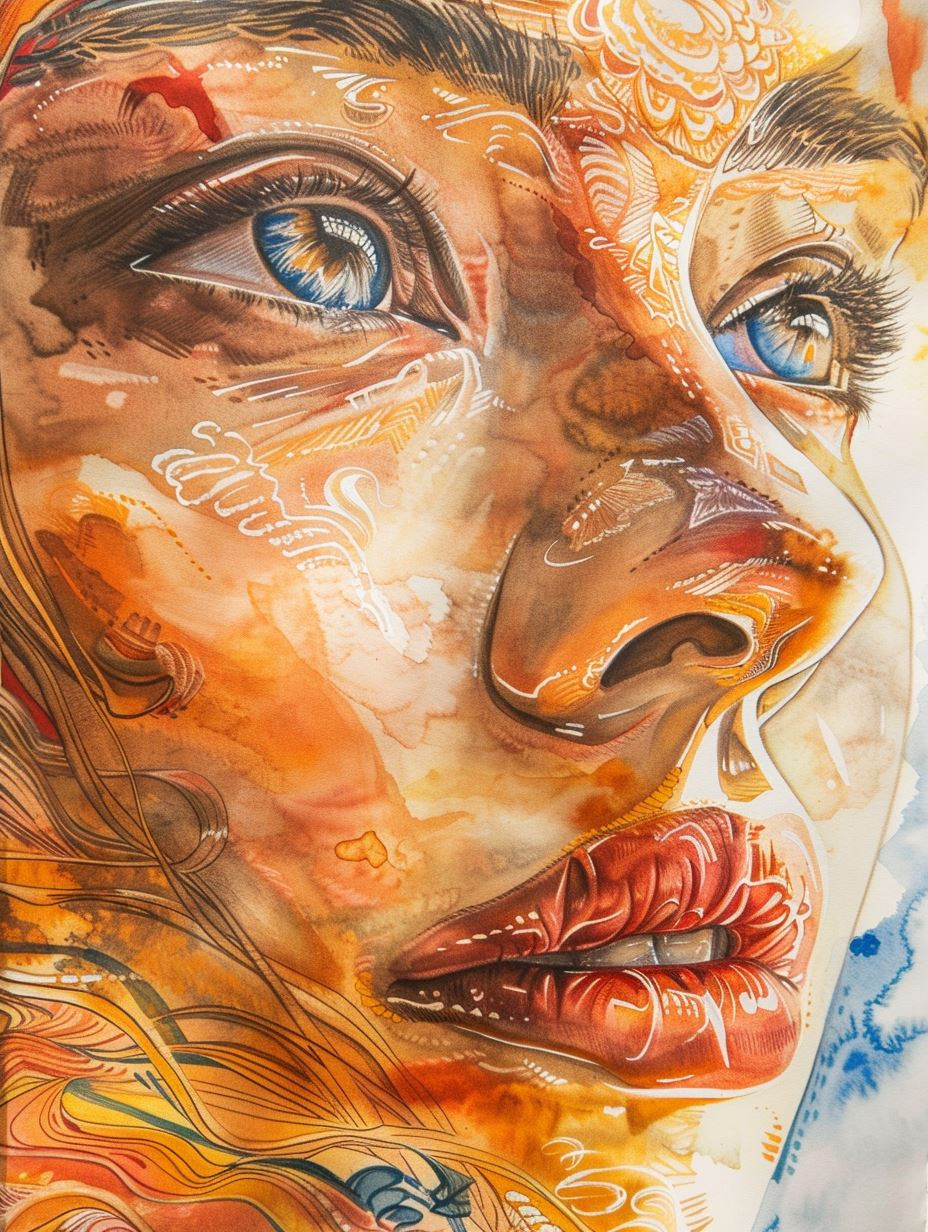 Ethereal Warmth Expressive Portraiture - Image 4