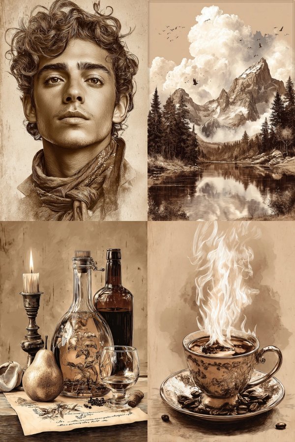 Vintage Sepia Dreams Collage