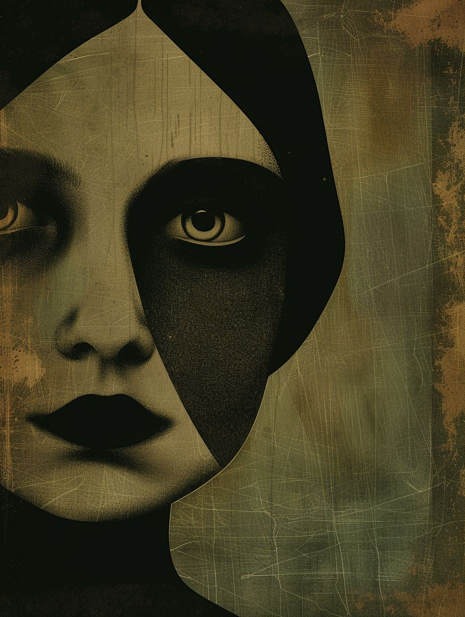 Dark Surrealist Portrait Study - Image 1