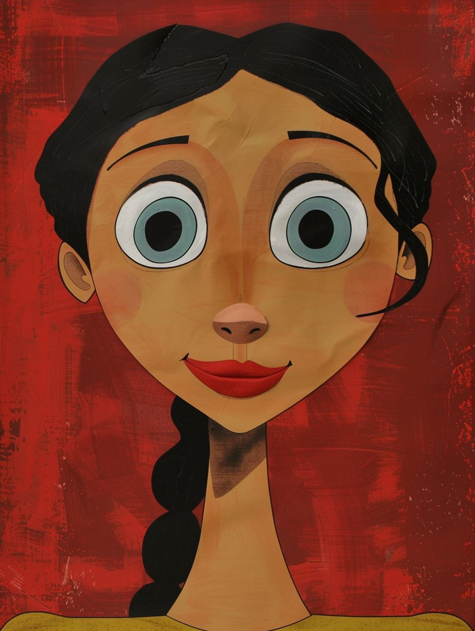 Sun-Kissed Gaze Digital Portrait - Image 4