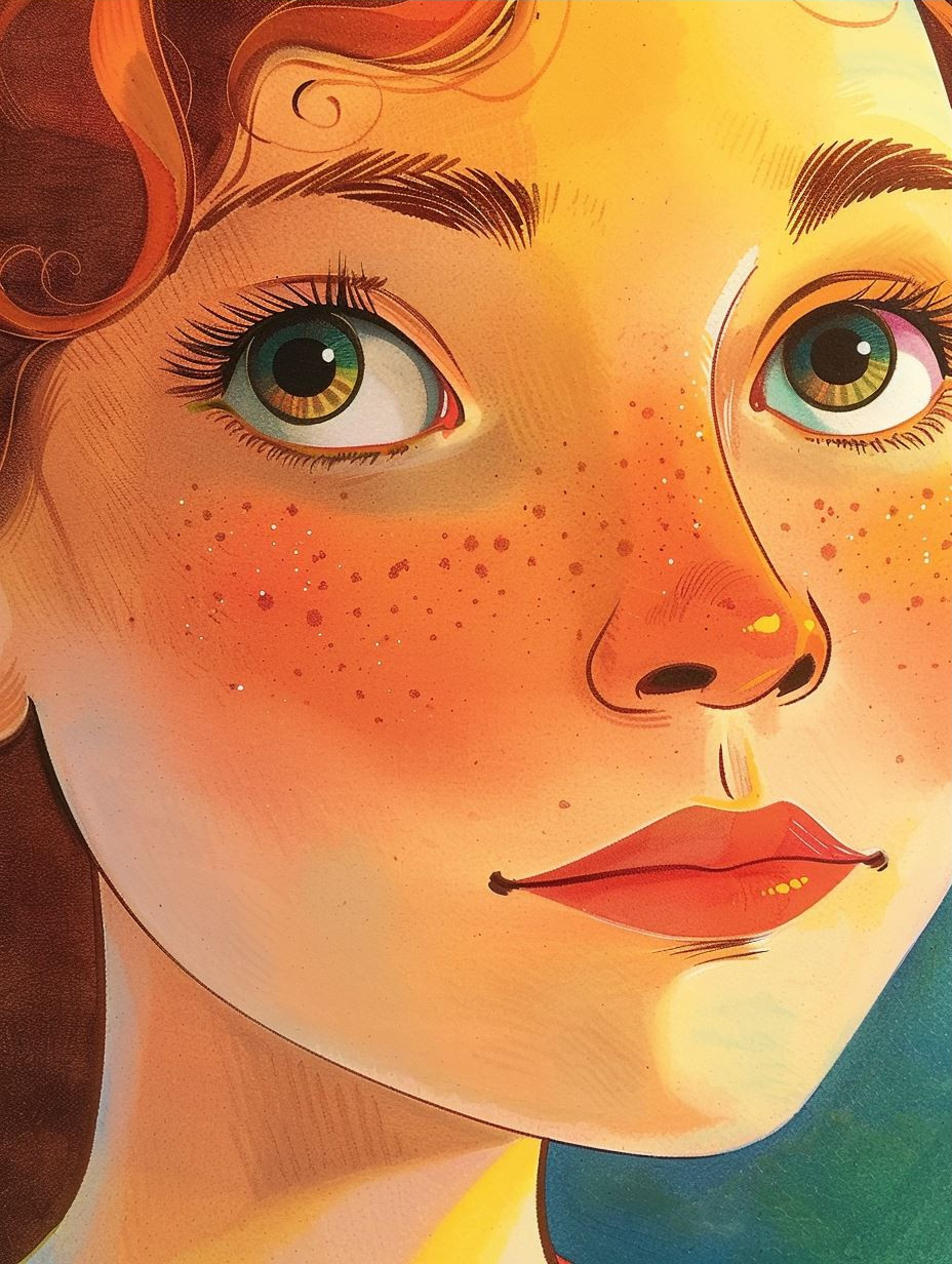 Sun-Kissed Vintage Portrait Art - Image 3