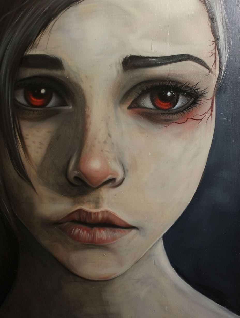 Haunting Gaze of Crimson Eyes - Image 1