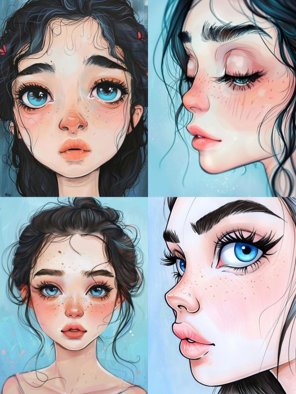 Ethereal Dewy Digital Portraits