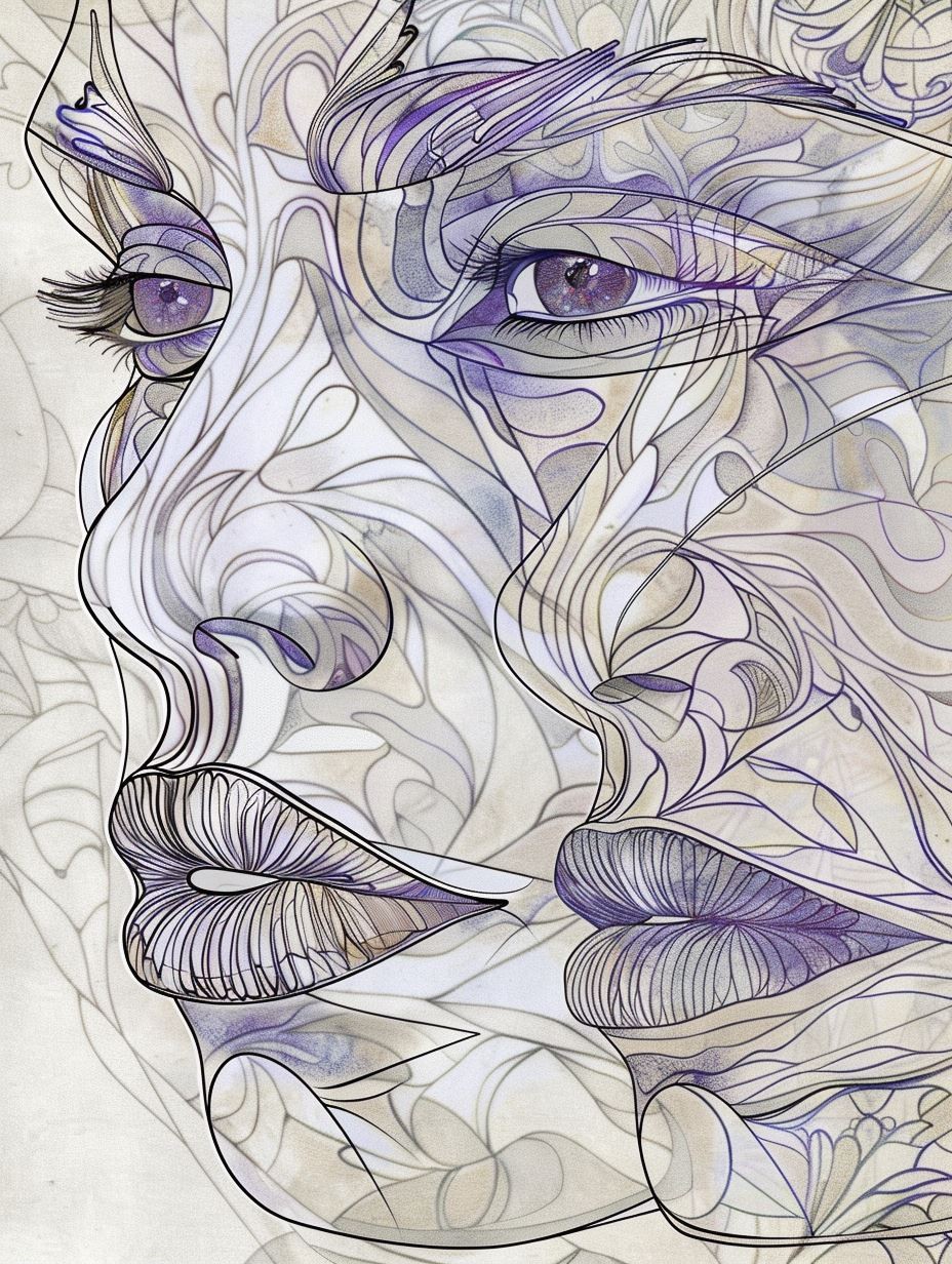 Ethereal Violet Contours - Image 1