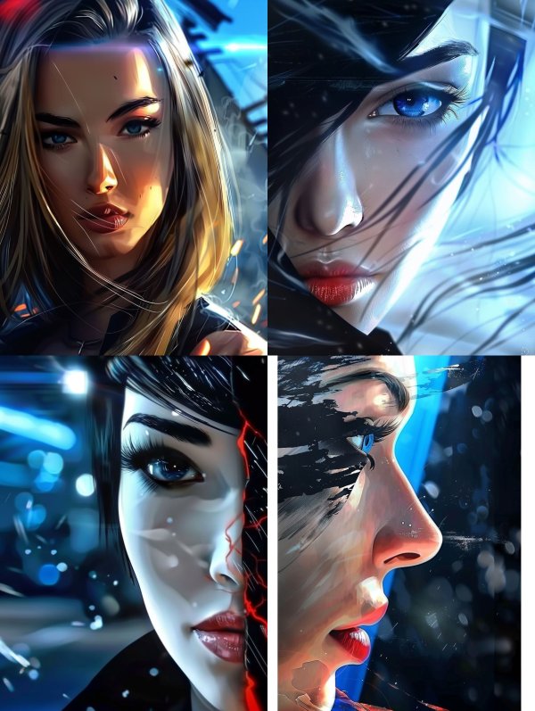 Cybernetic Neon Portrait Series