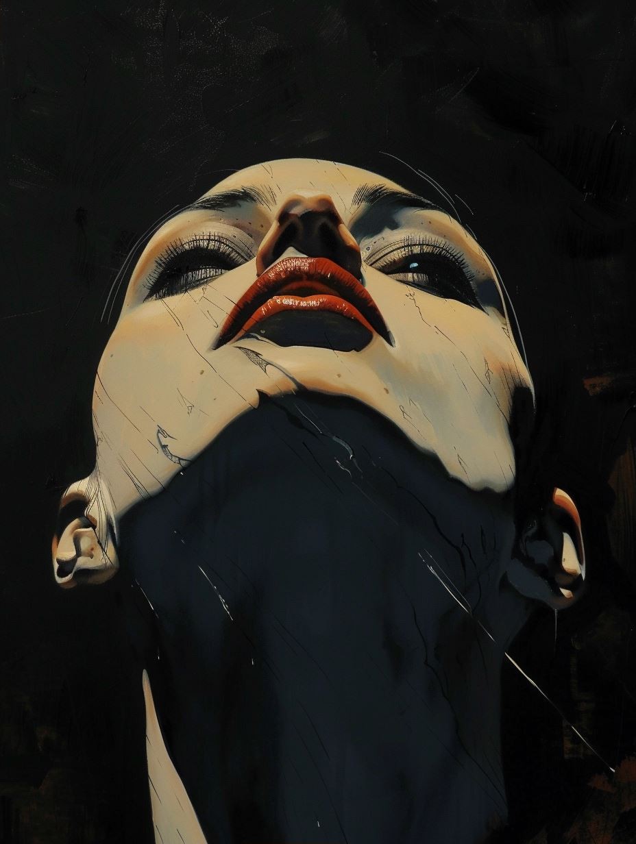 Crimson Gaze Digital Noir - Image 2