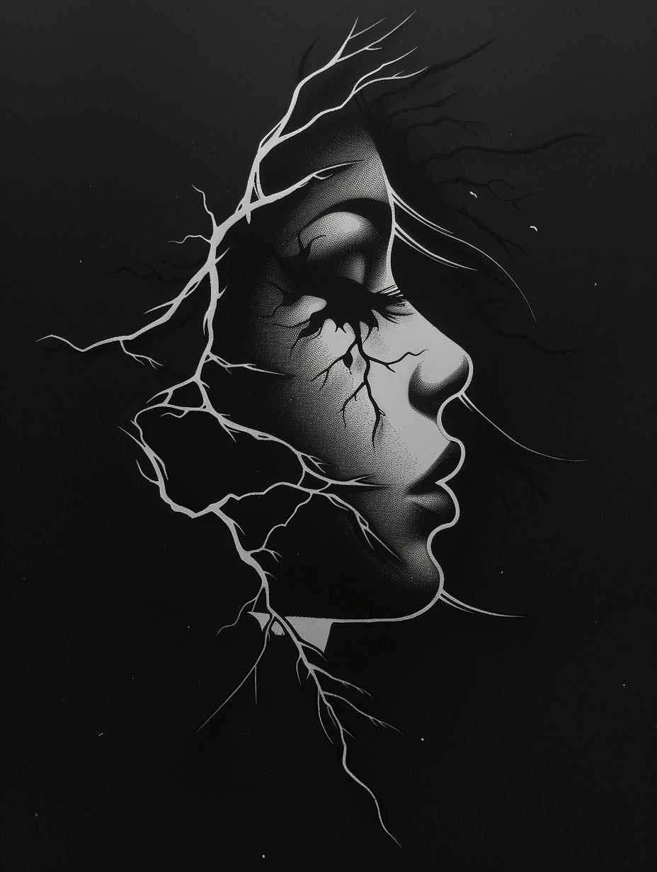 Dark Surrealist Fragmented Portraits - Image 3