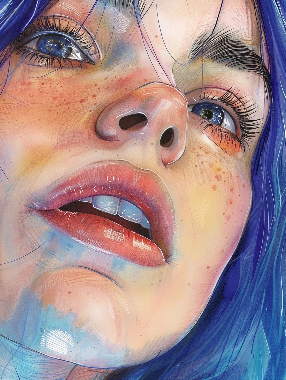 Ethereal Gaze: A Digital Portrait Study - Image 4