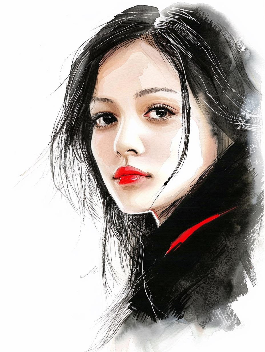 Ethereal Watercolor Female Portraits - Image 3