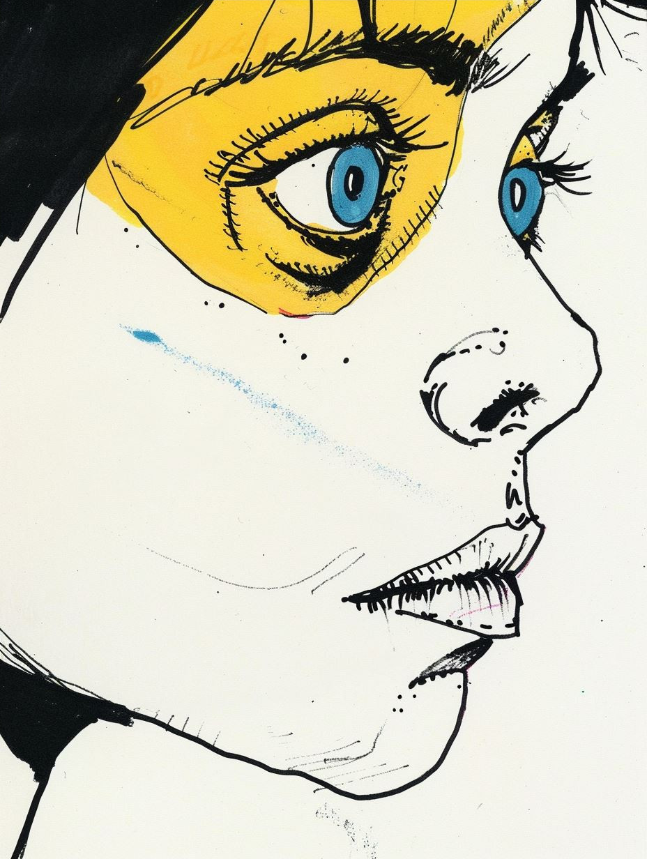 Abstract Yellow Portrait Study - Image 4