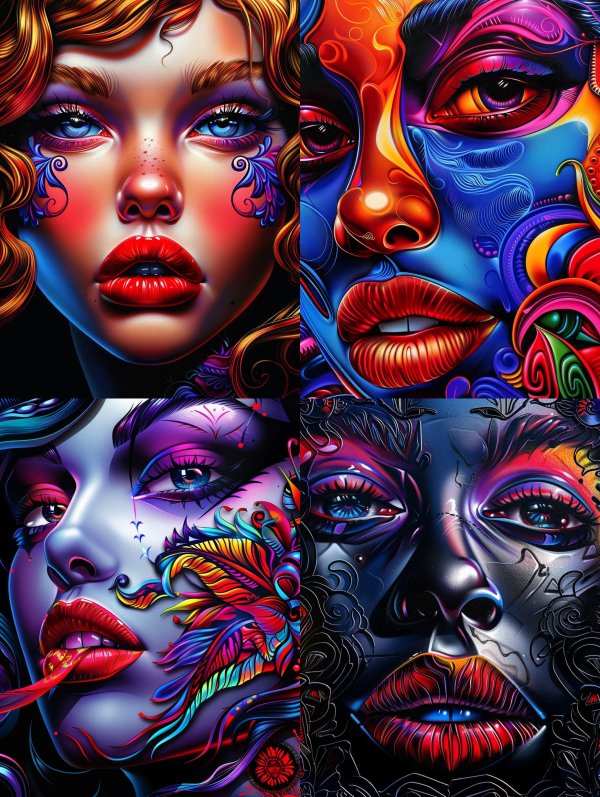 Vibrant Visions of Surreal Feminine Beauty