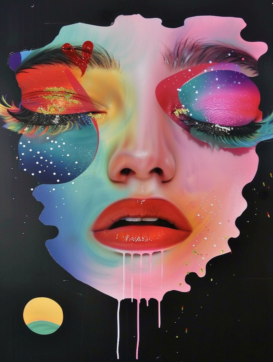 Prismatic Surrealist Portrait Study - Image 3