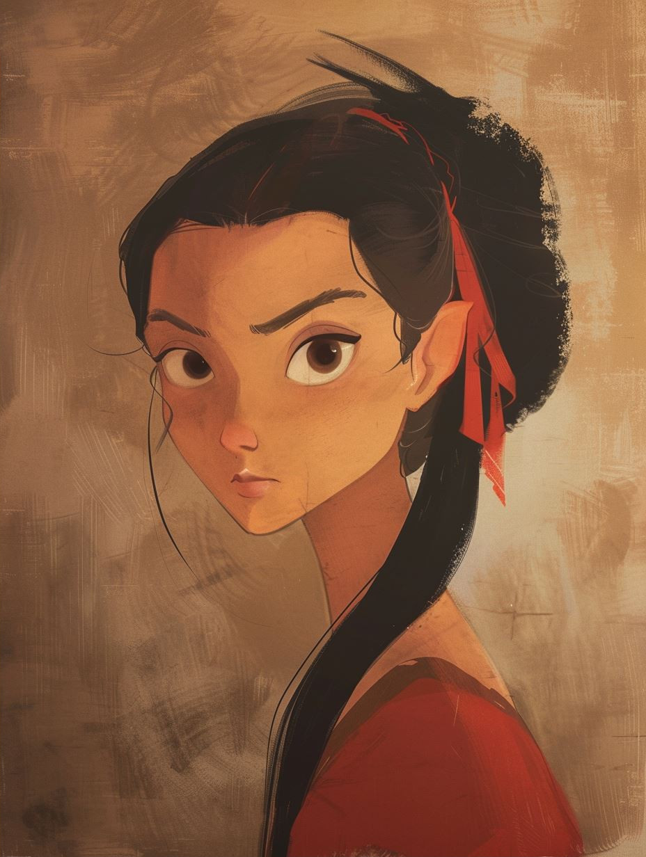 Warm Golden Hour Digital Portrait - Image 2