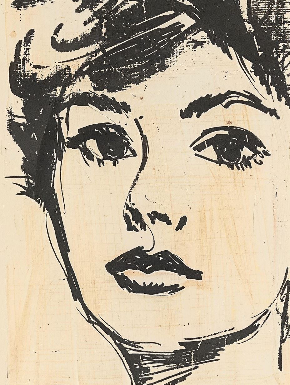 Raw Ink Portrait Study