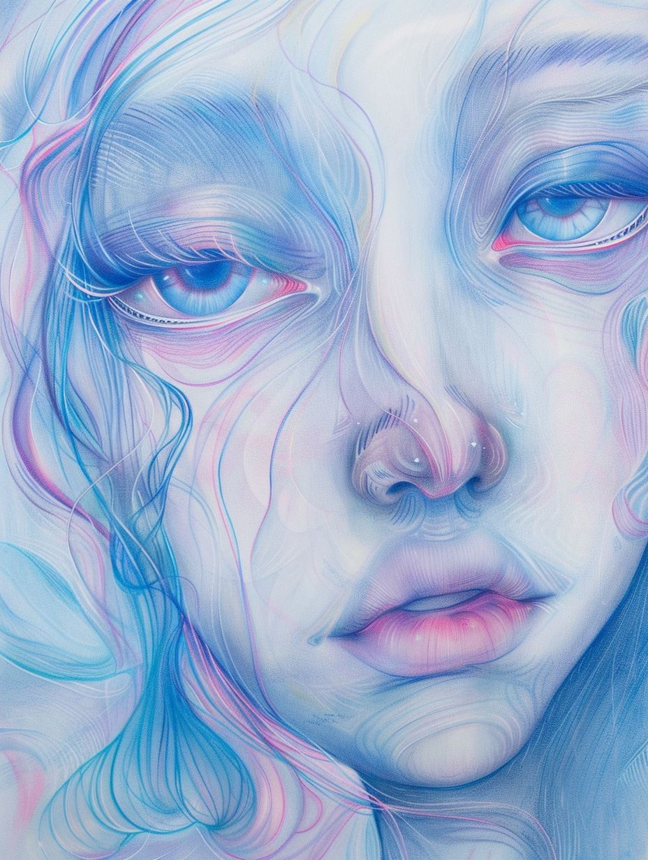 Ethereal Echoes in Pastel Blue - Image 4
