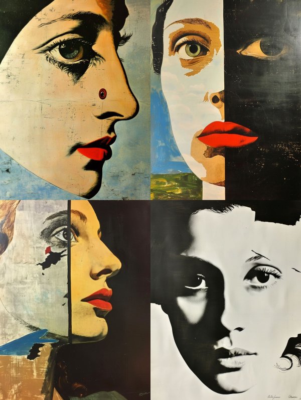 Fragmented Portraits of Modern Elegance
